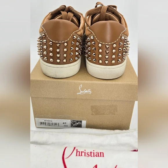Christian Louboutin Louis Jr Spikes Suede Sneakers, Dust Bag, Box & COA - Picture 11 of 16